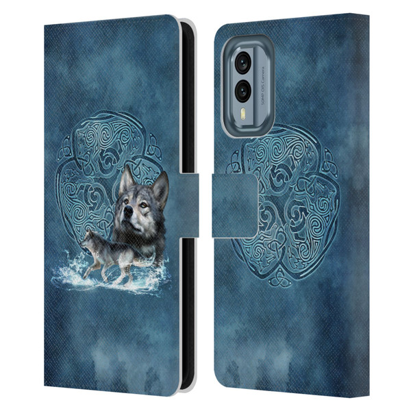 Brigid Ashwood Celtic Wisdom Wolf Leather Book Wallet Case Cover For Nokia X30