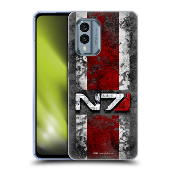 EA Bioware Mass Effect Graphics N7 Logo Distressed Soft Gel Case for Nokia X30