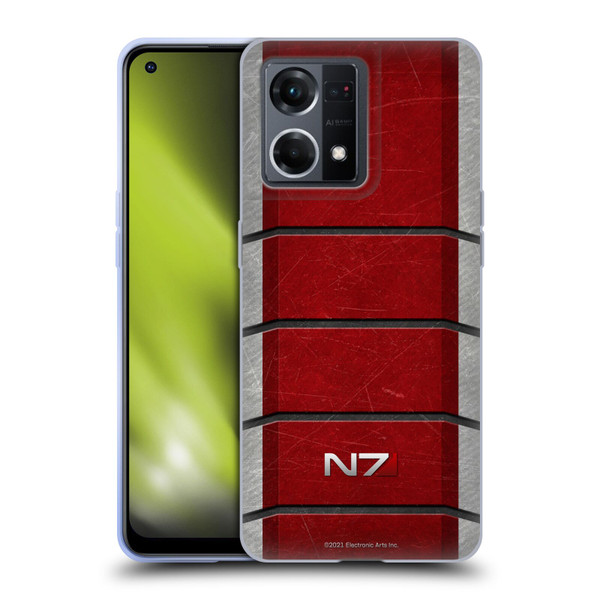 EA Bioware Mass Effect Graphics N7 Logo Armor Soft Gel Case for OPPO Reno8 4G