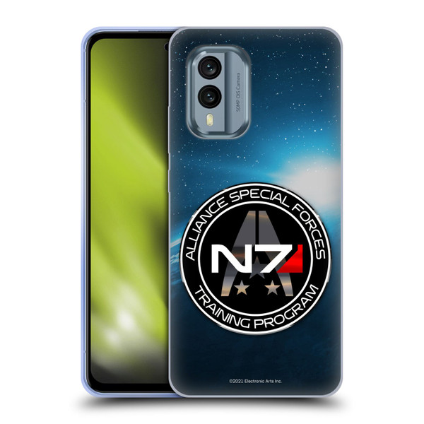 EA Bioware Mass Effect 3 Badges And Logos N7 Training Program Soft Gel Case for Nokia X30