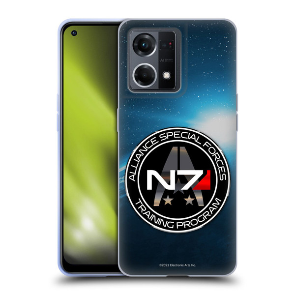 EA Bioware Mass Effect 3 Badges And Logos N7 Training Program Soft Gel Case for OPPO Reno8 4G