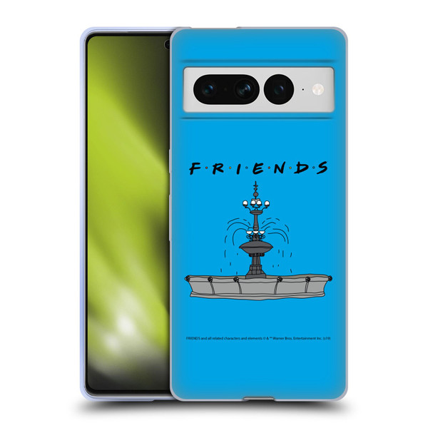 Friends TV Show Iconic Fountain Soft Gel Case for Google Pixel 7 Pro