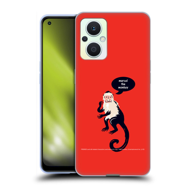 Friends TV Show Iconic Marcel The Monkey Soft Gel Case for OPPO Reno8 Lite