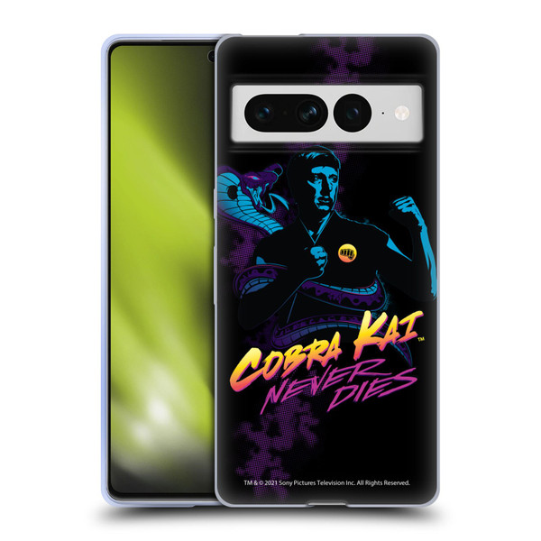 Cobra Kai Key Art Johnny Lawrence Never Dies Soft Gel Case for Google Pixel 7 Pro