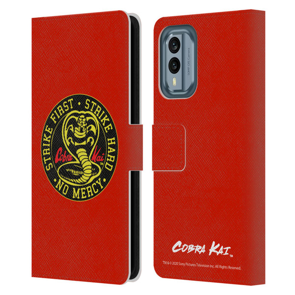 Cobra Kai Graphics Strike Logo Leather Book Wallet Case Cover For Nokia X30