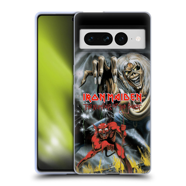 Iron Maiden Graphics The Number Of The Beast Soft Gel Case for Google Pixel 7 Pro