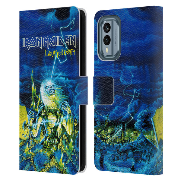 Iron Maiden Tours Live After Death Leather Book Wallet Case Cover For Nokia X30