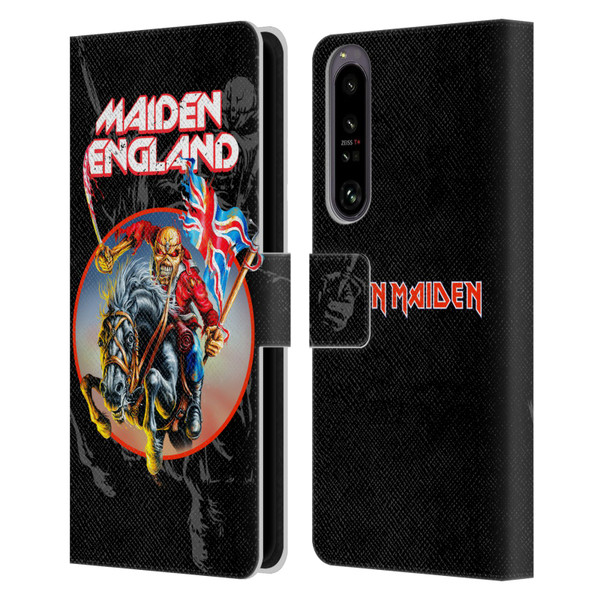 Iron Maiden Tours England Leather Book Wallet Case Cover For Sony Xperia 1 IV