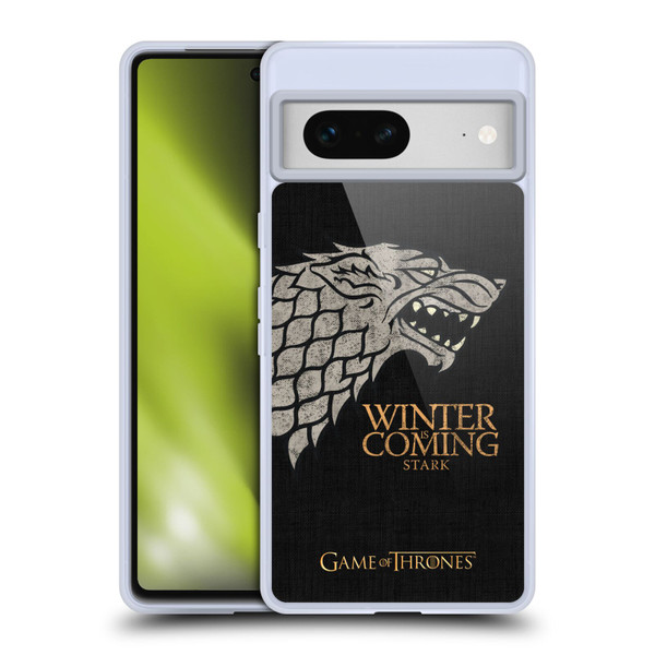 HBO Game of Thrones House Mottos Stark Soft Gel Case for Google Pixel 7