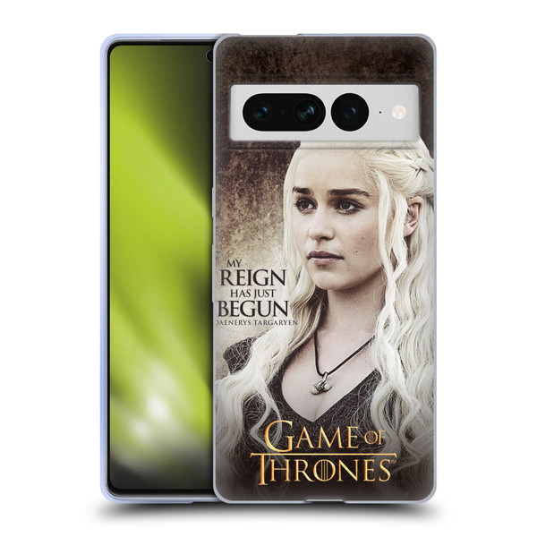 HBO Game of Thrones Character Quotes Daenerys Targaryen Soft Gel Case for Google Pixel 7 Pro