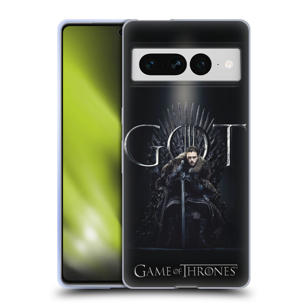 HBO Game of Thrones Season 8 For The Throne 1 Jon Snow Soft Gel Case for Google Pixel 7 Pro