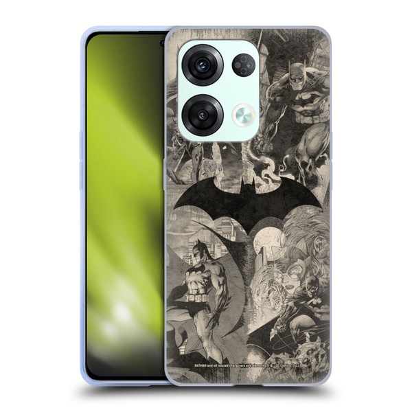 Batman DC Comics Hush Logo Collage Distressed Soft Gel Case for OPPO Reno8 Pro