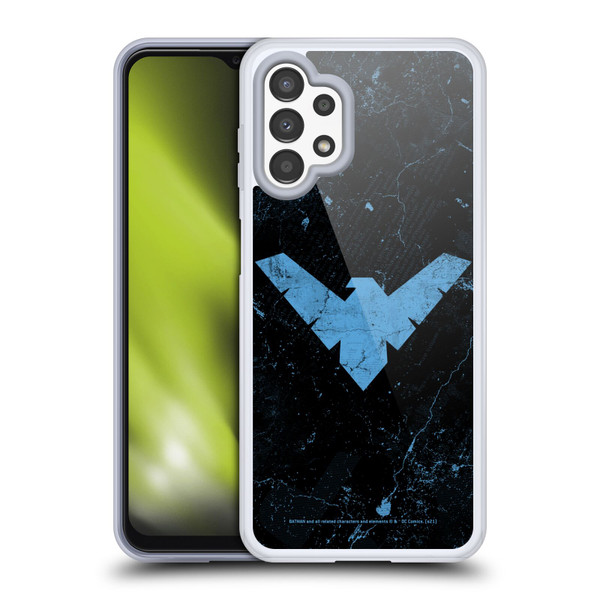 Batman DC Comics Nightwing Logo Grunge Soft Gel Case for Samsung Galaxy A13 (2022)