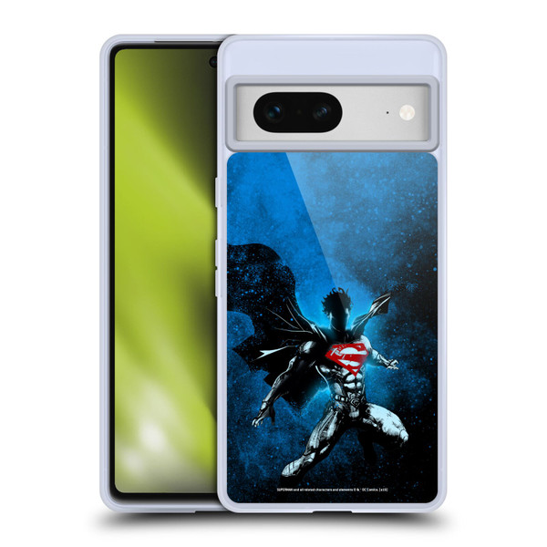 Superman DC Comics 80th Anniversary Splatter Soft Gel Case for Google Pixel 7