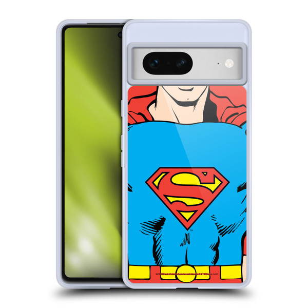 Superman DC Comics Logos Classic Costume Soft Gel Case for Google Pixel 7