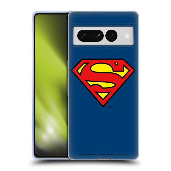 Superman DC Comics Logos Classic Soft Gel Case for Google Pixel 7 Pro