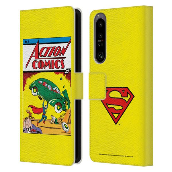 Superman DC Comics Famous Comic Book Covers Action Comics 1 Leather Book Wallet Case Cover For Sony Xperia 1 IV