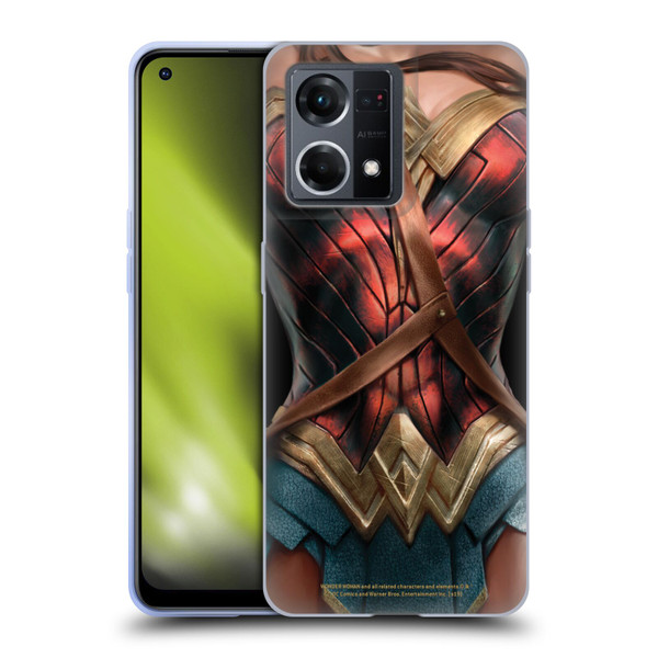 Wonder Woman Movie Character Art Costume Soft Gel Case for OPPO Reno8 4G