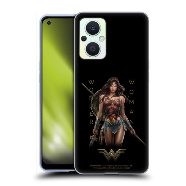Wonder Woman Movie Character Art Typography Soft Gel Case for OPPO Reno8 Lite