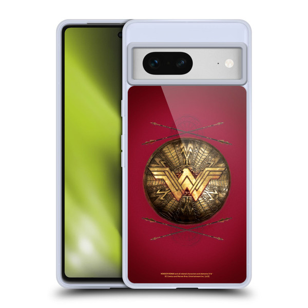 Wonder Woman Movie Logos Shield And Arrows Soft Gel Case for Google Pixel 7