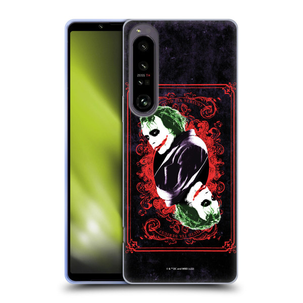 The Dark Knight Graphics Joker Card Soft Gel Case for Sony Xperia 1 IV