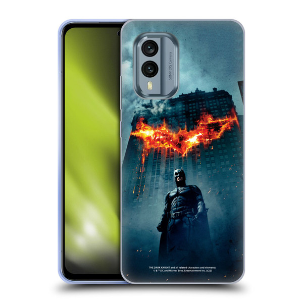 The Dark Knight Key Art Batman Poster Soft Gel Case for Nokia X30