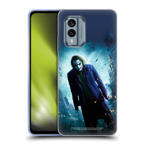 The Dark Knight Key Art Joker Poster Soft Gel Case for Nokia X30