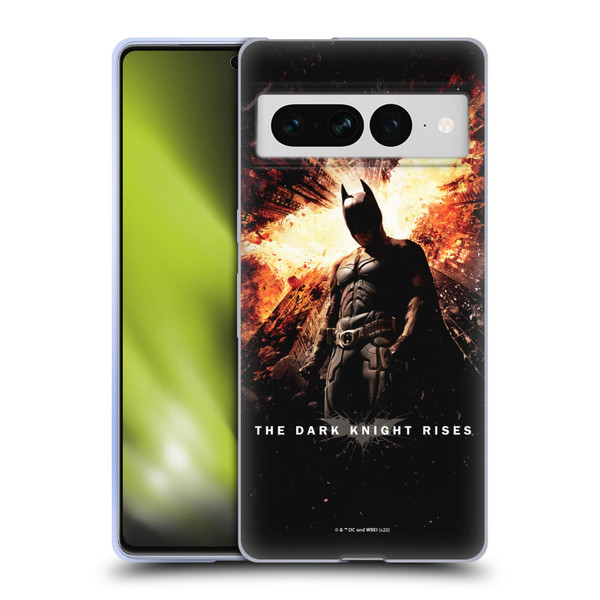 The Dark Knight Rises Key Art Batman Poster Soft Gel Case for Google Pixel 7 Pro