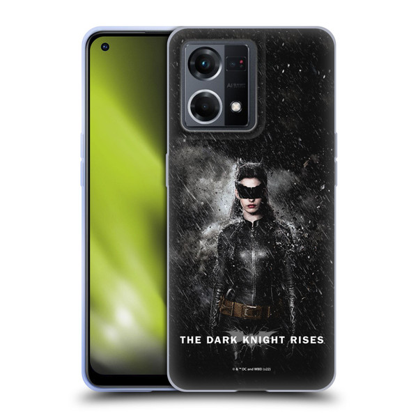 The Dark Knight Rises Key Art Catwoman Rain Poster Soft Gel Case for OPPO Reno8 4G