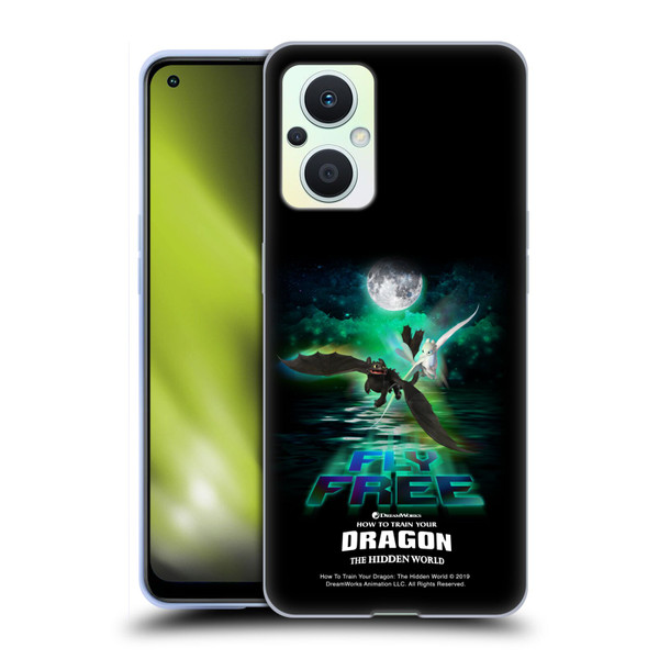 How To Train Your Dragon III Night And Light Toothless & Light Fury Fly Soft Gel Case for OPPO Reno8 Lite