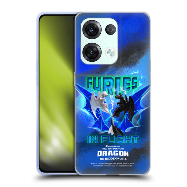 How To Train Your Dragon III Night And Light Toothless & Light Fury Flight Soft Gel Case for OPPO Reno8 Pro