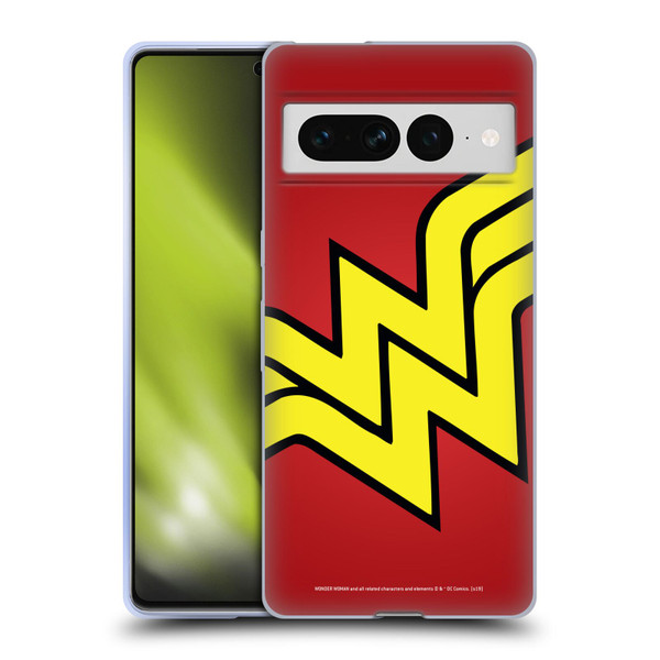 Wonder Woman DC Comics Logos Oversized Soft Gel Case for Google Pixel 7 Pro