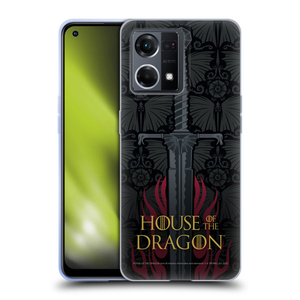 House Of The Dragon: Television Series Graphics Sword Soft Gel Case for OPPO Reno8 4G