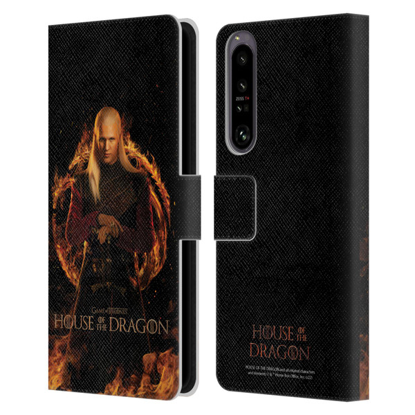 House Of The Dragon: Television Series Key Art Daemon Leather Book Wallet Case Cover For Sony Xperia 1 IV