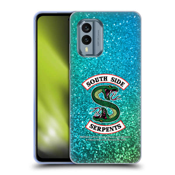 Riverdale South Side Serpents Glitter Print Logo Soft Gel Case for Nokia X30