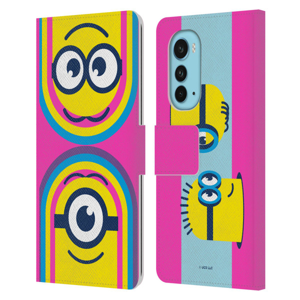 Minions Rise of Gru(2021) Day Tripper Face Leather Book Wallet Case Cover For Motorola Edge (2022)