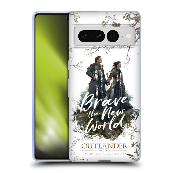 Outlander Composed Graphics Brave The New World Soft Gel Case for Google Pixel 7 Pro