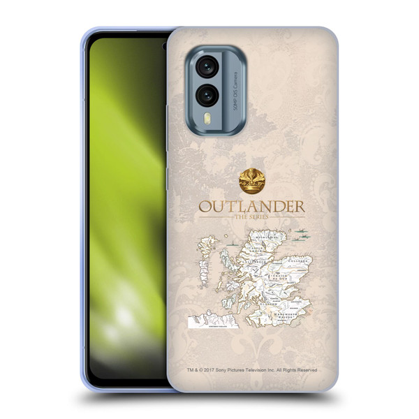 Outlander Seals And Icons Map Soft Gel Case for Nokia X30