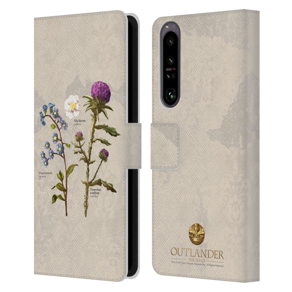 Outlander Graphics Flowers Leather Book Wallet Case Cover For Sony Xperia 1 IV