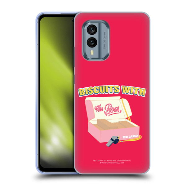 Ted Lasso Season 1 Graphics Biscuits With The Boss Soft Gel Case for Nokia X30