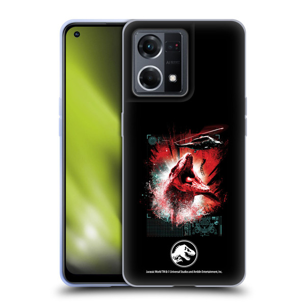 Jurassic World Fallen Kingdom Key Art Mosasaurus Soft Gel Case for OPPO Reno8 4G