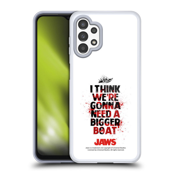 Jaws I Key Art Bigger Boat Soft Gel Case for Samsung Galaxy A13 (2022)