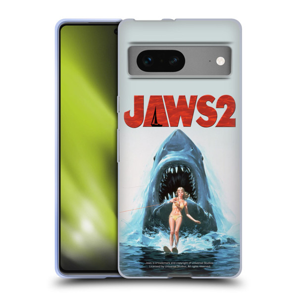 Jaws II Key Art Wakeboarding Poster Soft Gel Case for Google Pixel 7