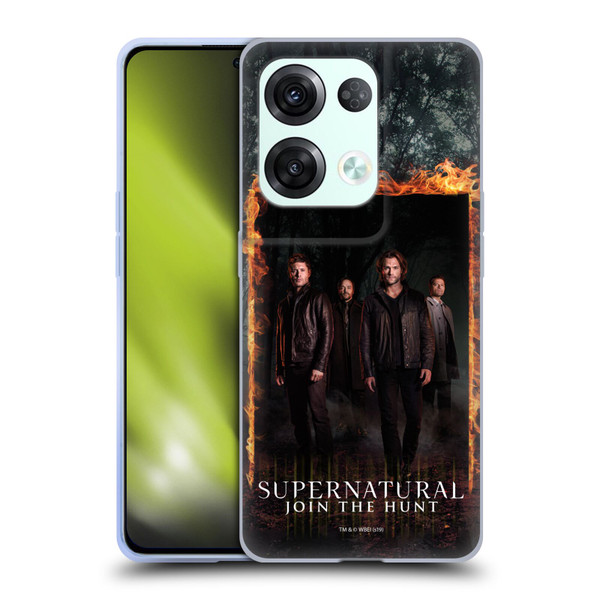 Supernatural Key Art Sam, Dean, Castiel & Crowley Soft Gel Case for OPPO Reno8 Pro