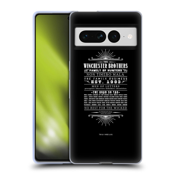 Supernatural Vectors Winchester Brothers Soft Gel Case for Google Pixel 7 Pro
