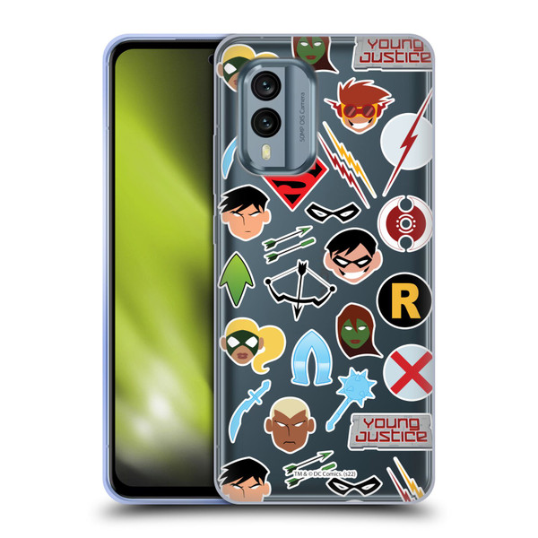 Young Justice Graphics Icons Soft Gel Case for Nokia X30