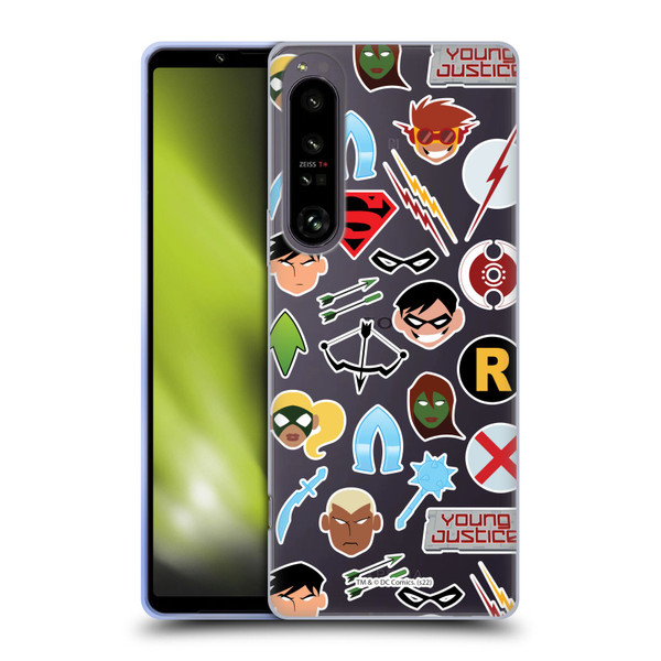 Young Justice Graphics Icons Soft Gel Case for Sony Xperia 1 IV