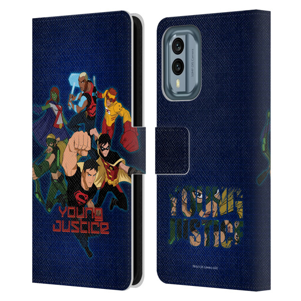 Young Justice Graphics Group Leather Book Wallet Case Cover For Nokia X30
