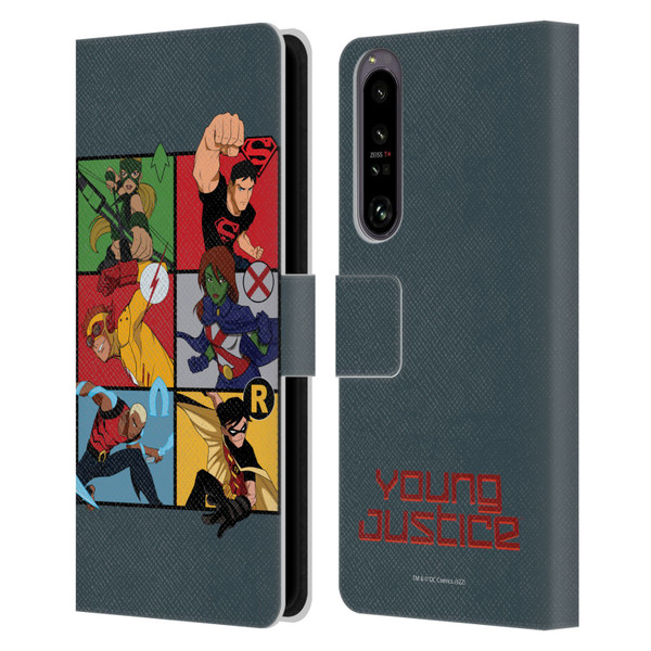 Young Justice Graphics Character Art Leather Book Wallet Case Cover For Sony Xperia 1 IV