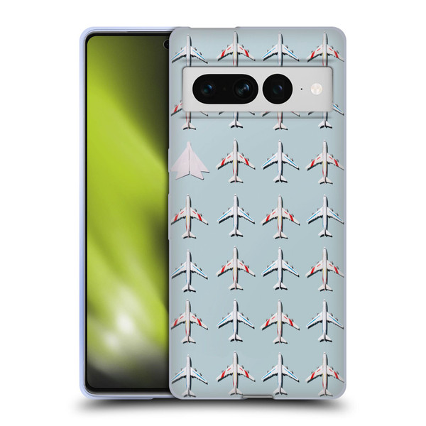 Pepino De Mar Patterns 2 Airplane Soft Gel Case for Google Pixel 7 Pro